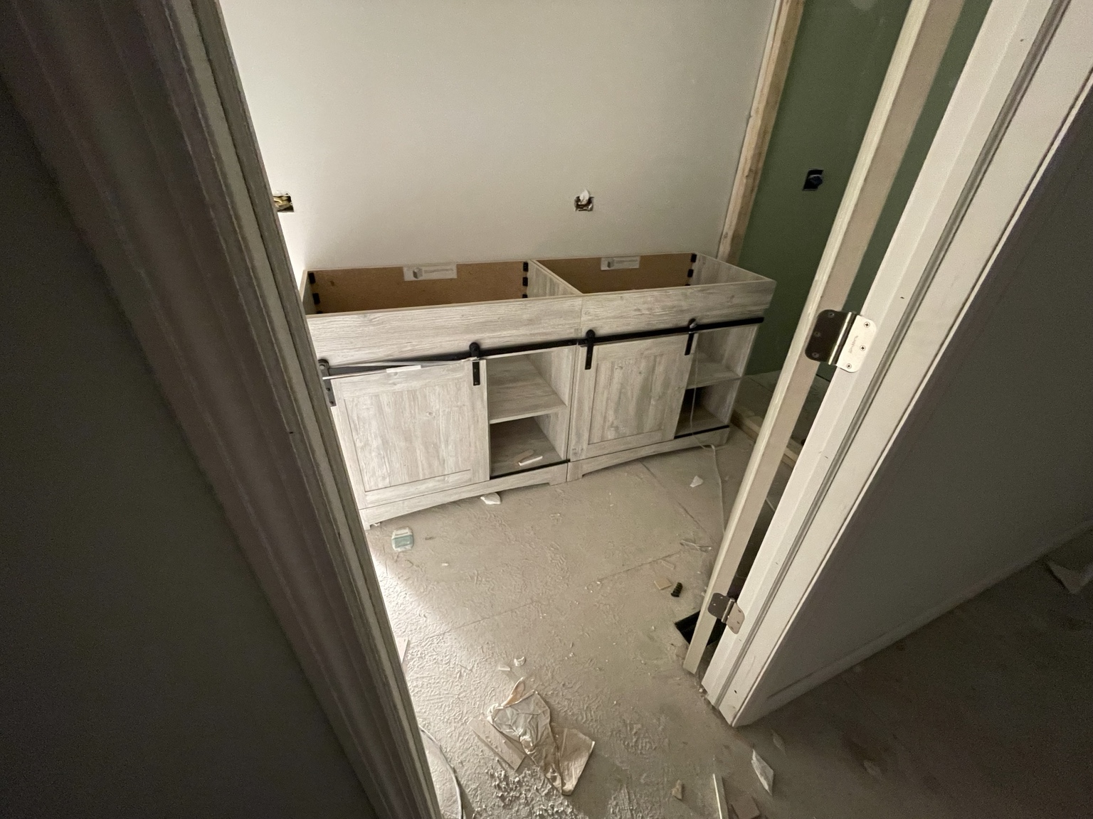 Custom Walk-In Shower - Bathroom Cabinet Installation